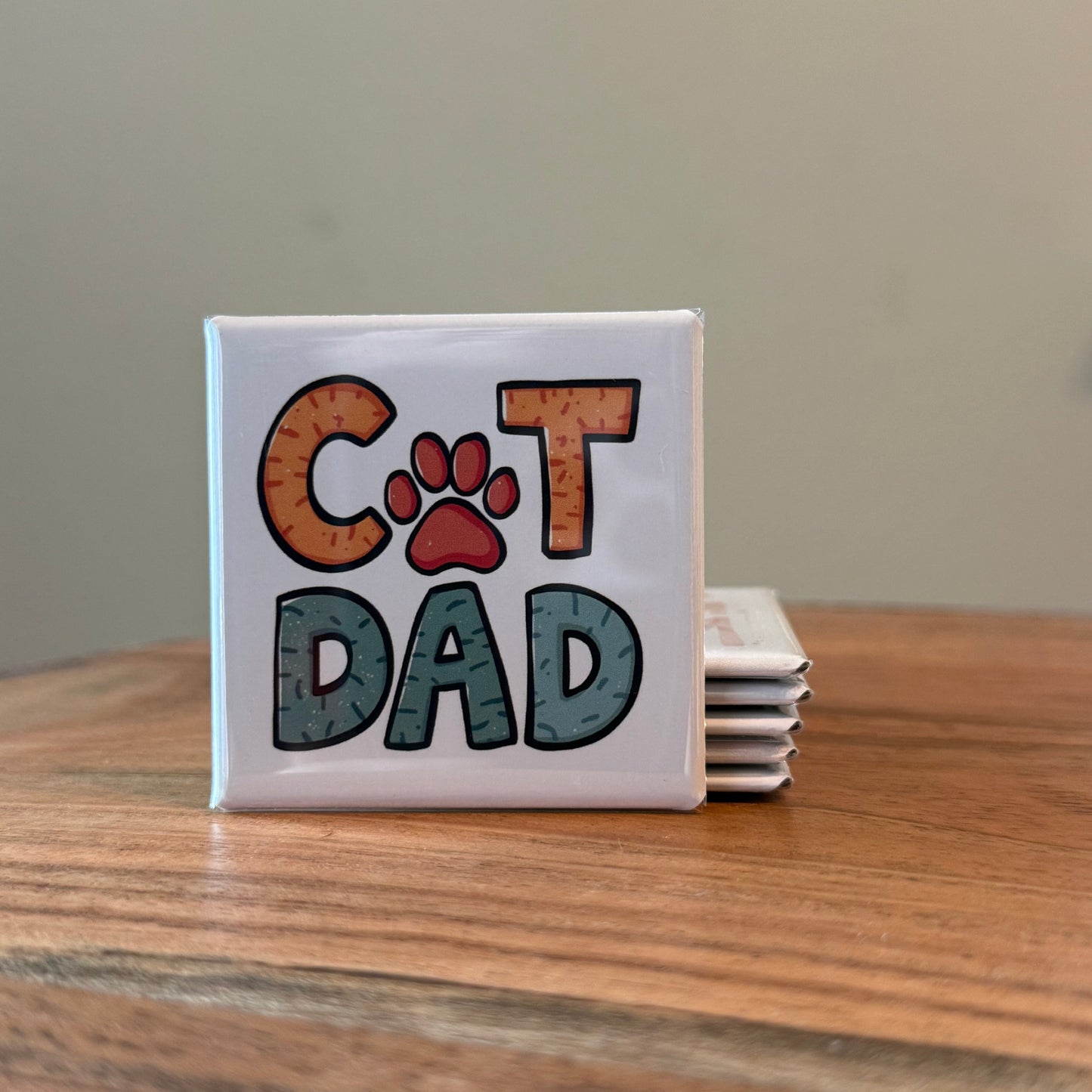 Cat Dad Magnet