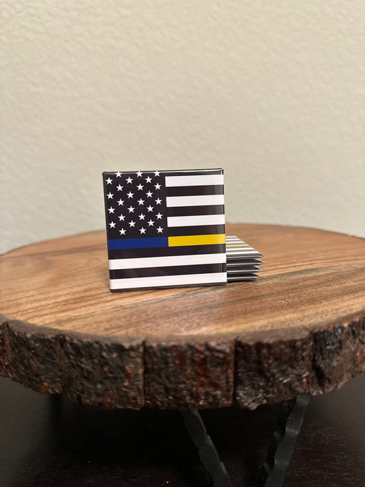 Thin Blue & Gold Line Magnet