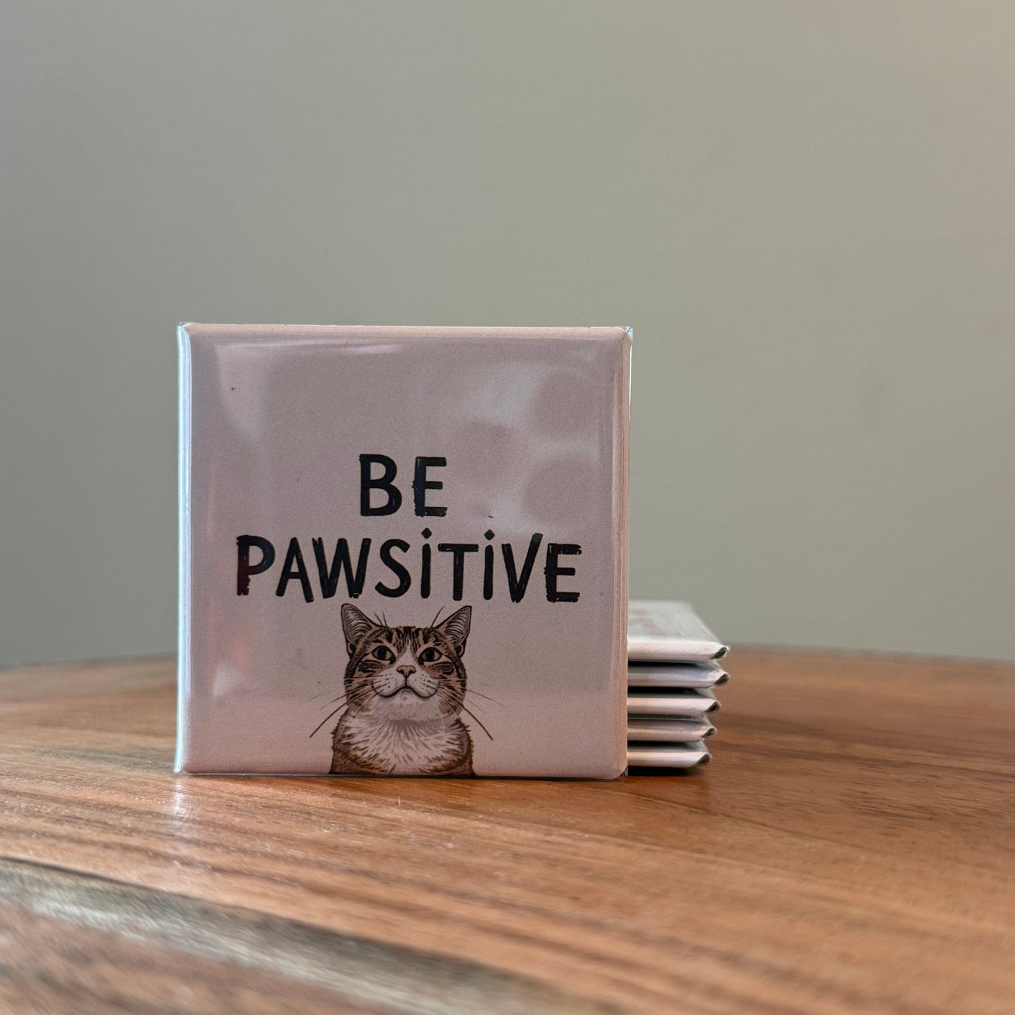 Be Pawsitive Cat Magnet