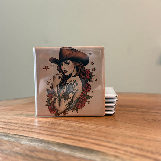Tattoo Cowgirl Magnet