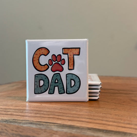 Cat Dad Magnet